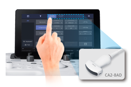  l’operatore seleziona il trasduttore desiderato e le relative impostazioni. Questa funzione massimizza l'efficienza e rende la routine di lavoro giornaliero più semplice e veloce.