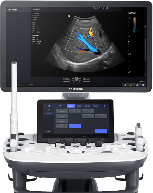 Ecografo HS60 in funzione 